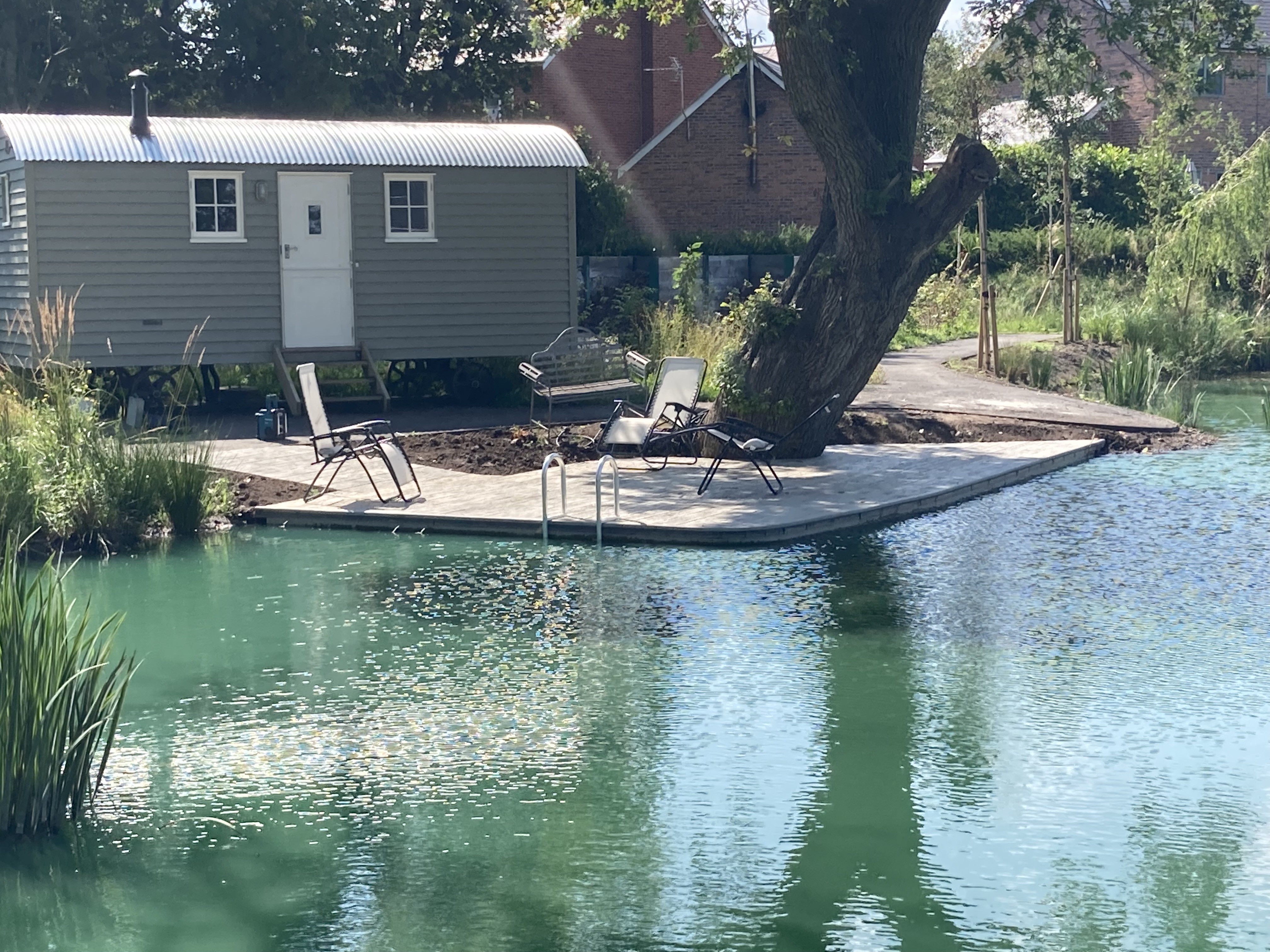 Pond jetties for wild swimming